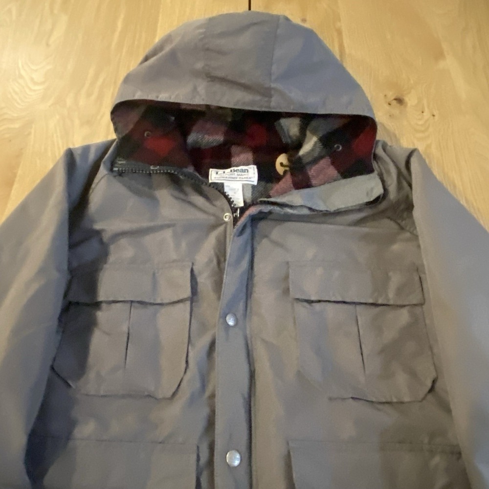 Vintage LL Bean Baxter State Parka Made In USA 90s Wool Lined Sz M VTG*